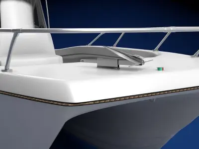 Sea Cat Center Console Outboard Fishing Boat Low-poly 3D model