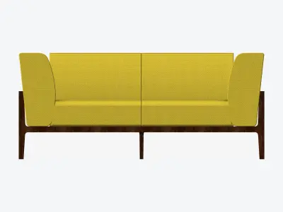 Furniture - Sofa - Contemporary - Oak - Sofa - Type 2 Low-poly 3D model
