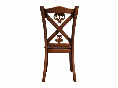3d Render Cross-back Chair With Elegant Cross-back Design  3D model