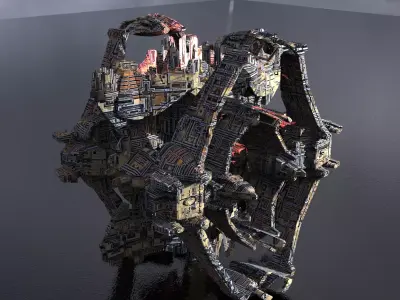 Loki Tower cube Sci-Fi kit bash Kit bash 3  3D model