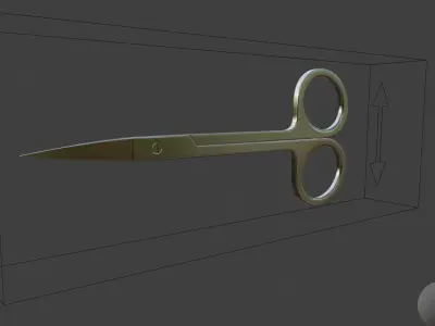 Medical Scissors Full Rigged  Low-poly 3D model
