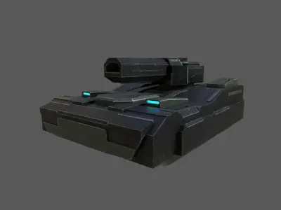 SCI FI WAR TANK II Low-poly 3D model