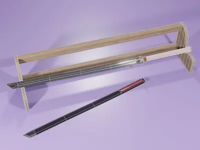 Katana samurai sword Free low-poly 3D model