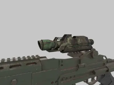 Assault rifle 3D model shop