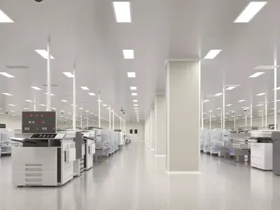 Factory production line 3D model order
