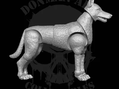 Rex Standard Dog Full Action figure STL Files 3D print model