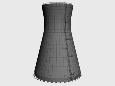 NUCLEAR PLANT COOLING TOWER 3D model