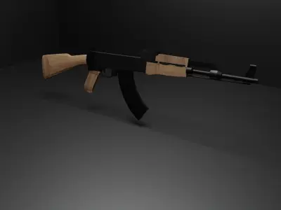 Ak-47 Low-poly 3D model order