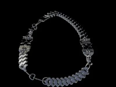 Clasp Chain 2 Low-poly 3D model