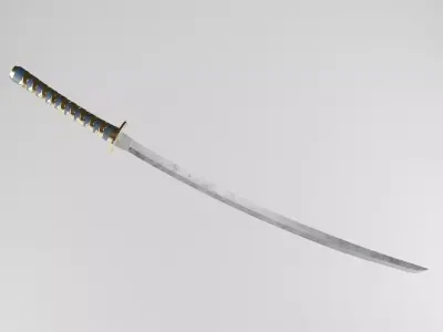 Katana Samurai Ninja sword Low-poly 3D model