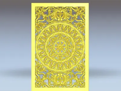MANDLA - wood carved wall art 3D model