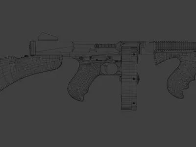 Low Poly Thompson 3D Model  PBR Textured Low-poly 3D model