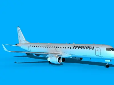 Embraer Emb-190 Augsburg Airways 3D model