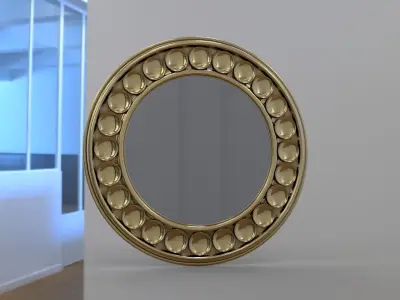 Round mirror frame 001 3d model Low-poly 3D model