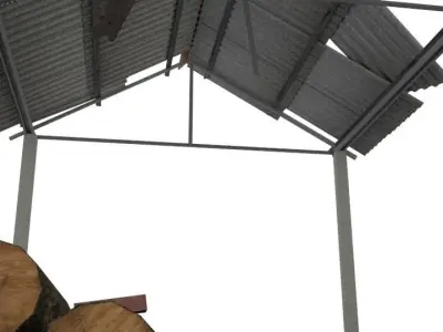 Abandoned warehouse Free low-poly 3D model