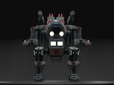 3d Fighting Robot Low-poly 3D model