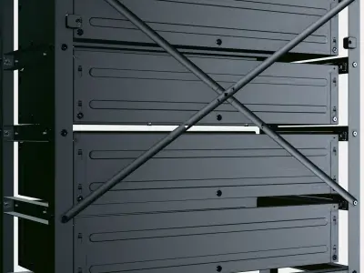 BROR work table with drawers Low-poly 3D model