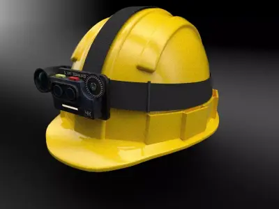 Mining Helmet and Accessories Low-poly 3D model