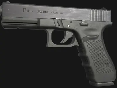 Glock 17 Gen 4 Low-poly 3D model purchase