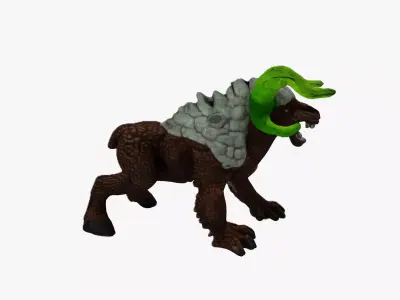 Rock monster 3d model Low-poly 3D model
