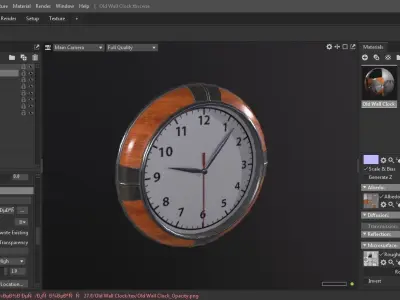 Old Wall Clock 3D Model Low-poly 3D model