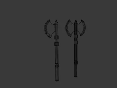 Axe Battle Free Free low-poly 3D model