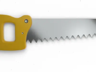 Low Poly 3D cartoon saw Low-poly 3D model