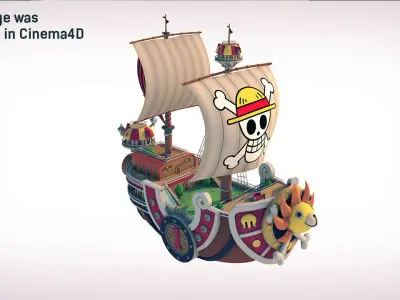 3D Thousand Sunny - by DSZarts 3D model