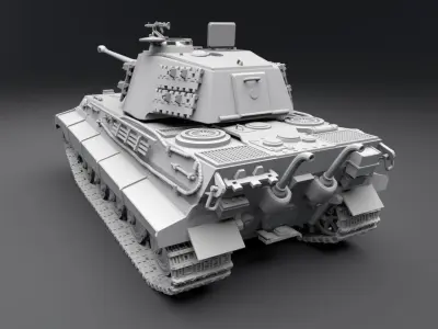 Tiger II Tank scale model   3D print model