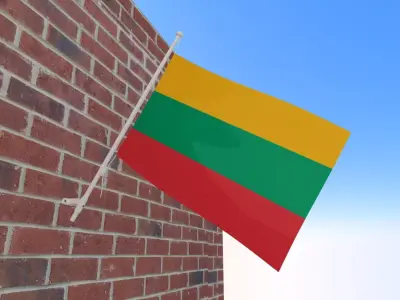 Flag of Lithuania 3D model