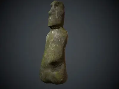 Idol model moai statue Free low-poly 3D model