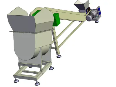 Chip conveyor 3D model