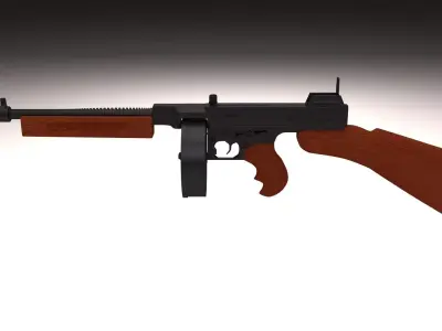 Thompson 1928 Submachine gun 3D model