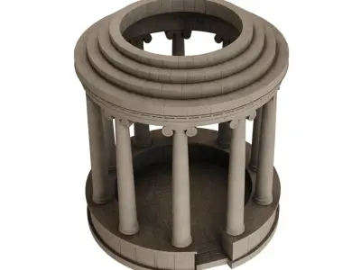 Ancient Greek round monument 3D model