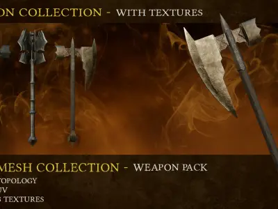 Weapons Pack Free low-poly 3D model