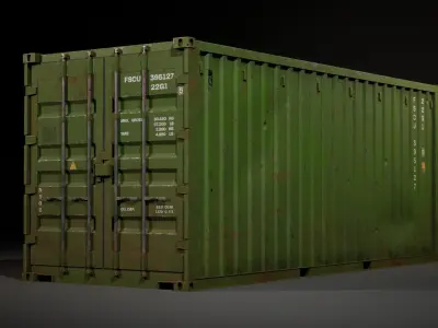 Shipping  Container Low-poly 3D model