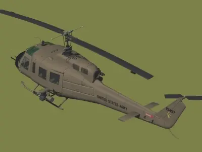 Bell UH-1D HUEY Vietnam 1st Cavalry Division Free 3D model