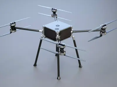 Quadcopter Utility Drone Industrial UAV  Low-poly 3D model