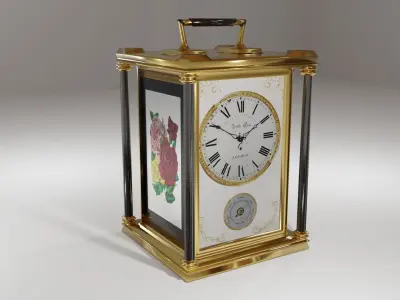 Carriage Clock Low-poly 3D model