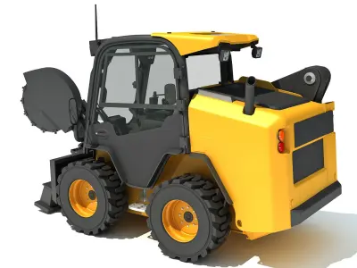 Skid Steer Stump Grinder Cutter 3D model purchase