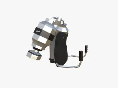Jetpack Low Poly F05 - SciFi Character Design Low-poly 3D model