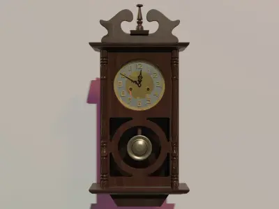 Antique winding clock  Free 3D model