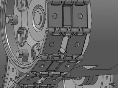Worktable Late type tracks for Bt-5 or Bt-7 3D print model