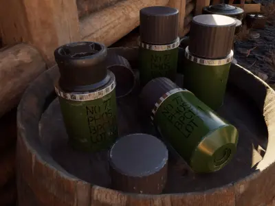 British WW2 No77 Smoke Grenade 3D model