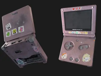 GameBoy Advance SP  Low-poly 3D model