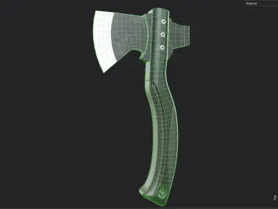 Axe M08 - with STL Low-poly 3D model
