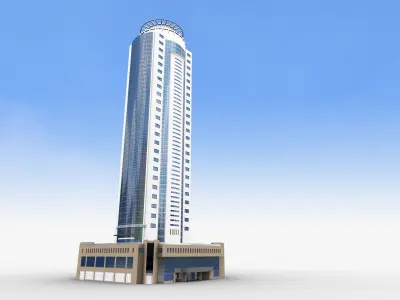 Modern Building pack 4 Low-poly 3D model