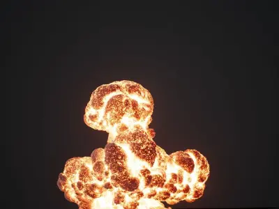 Animated Gasoline Explosion 7 3D model