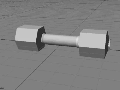 Exercise Equipment Shaped Dumbell 3D model