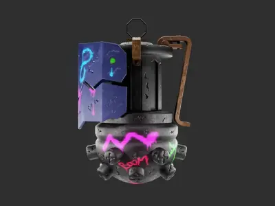 Grenade Jinx Free low-poly 3D model